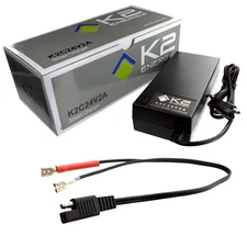 K2 Energy K2C24V2A 24V 2Ah LiFePO4 Charger with Faston 250 Connectors