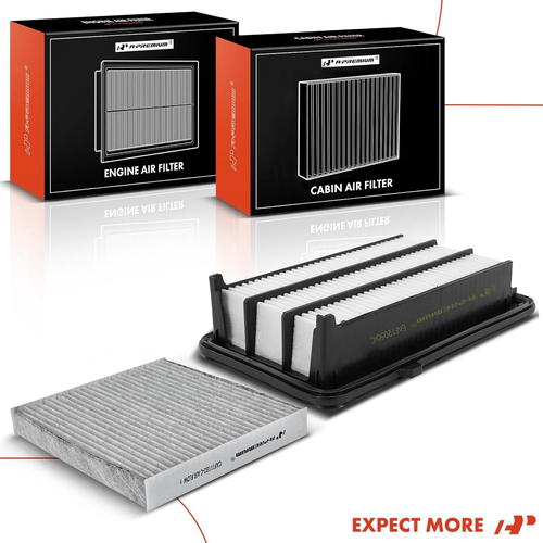 2-PC Engine & Cabin Air Filter with Activated Carbon Compatible with Honda CR-V - Picture 8 of 12