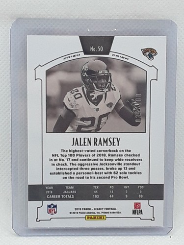 Jalen Ramsey 2019 Panini Legacy PREMIUM RED (035/100) Jacksonville Jaguars - Bild 2 von 2