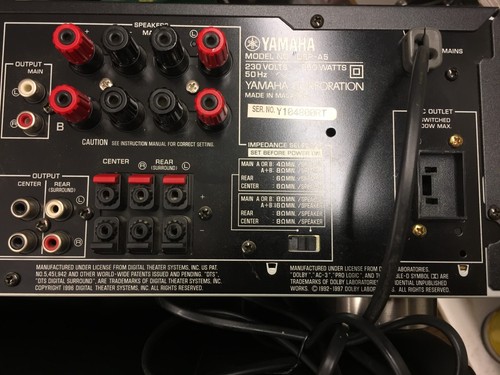 yamaha d s p a5 amplifier with remote control - Picture 8 of 9