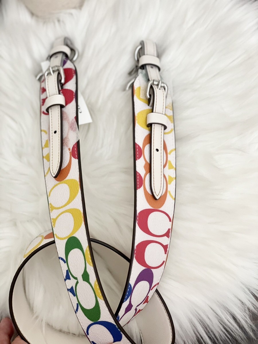 NWT Coach Strap In Rainbow Signature Canvas CJ952 | eBay