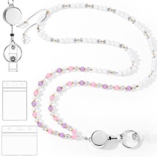 Retractable Lanyards for ID Badges Cute Teacher Lanyard with ID Holder Natura...