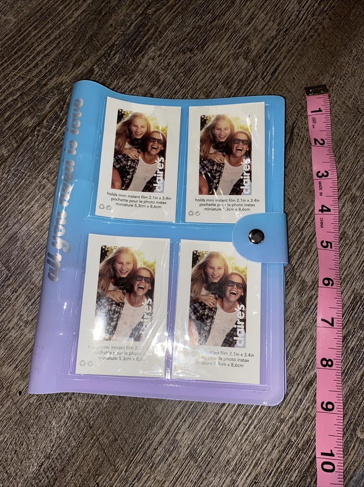 Claire’s Blue Purple Love For Fujifilm Instax Photo Album Polaroid Mini Diary Foto 2 de 4