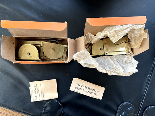 2 CAM WINDOW SASH HOLDERS - OMAHA NEBRASKA Vintage - Picture 2 of 8