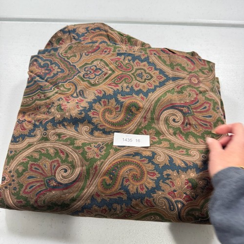 vintage ralph lauren fitted sheet full blue green brianna paisley usa y2k 90s - Picture 10 of 11