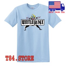 Beetlejuice Cartoon Movie Men's Light Blue Size S to 5XL