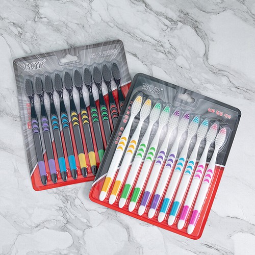 10 Packung Großhandel Zahnbürste Klassisch Weich Borste Zahnbürsten Damen Herr >