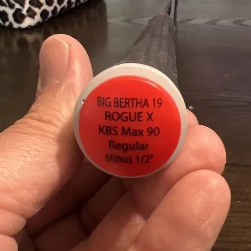 New Max KBS R90 Steel Shaft Big Bertha 19 Rogue X Regular 91 Grams -1/2” - Picture 7 of 8