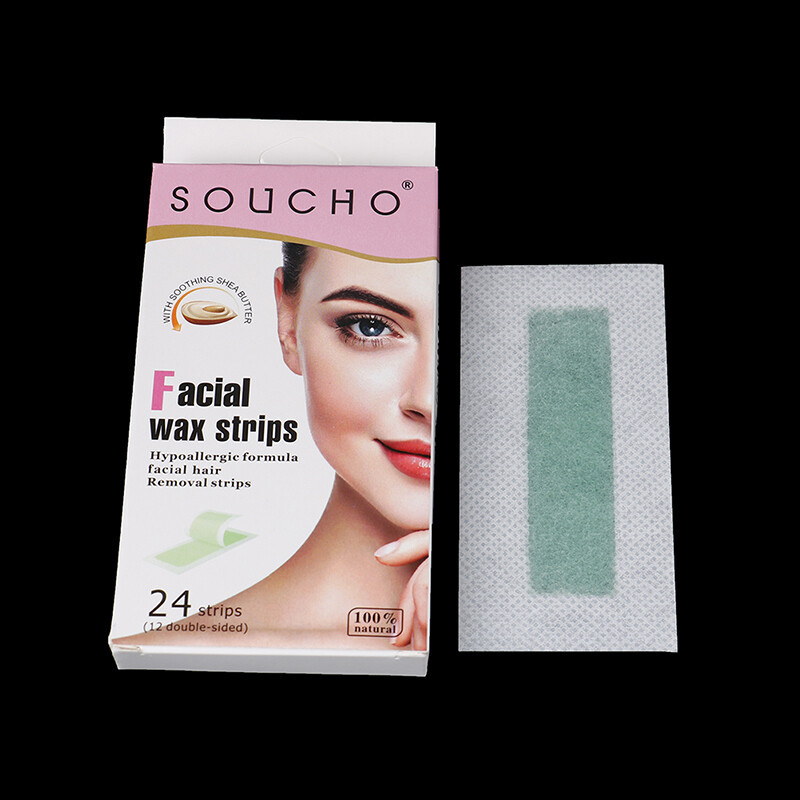 24pcs Face Lip Hair Removal Wax Strips Papers Epilator Depilation