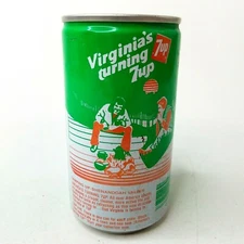 7up "America's Turning 7up" Soda Pop Can - Vintage 1979 - Virginia