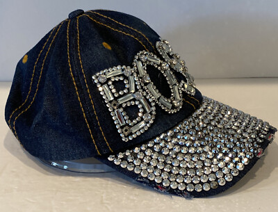 BOSS Hat for Women, Bling Rhinestone Baseball Cap, Black  display picture 1