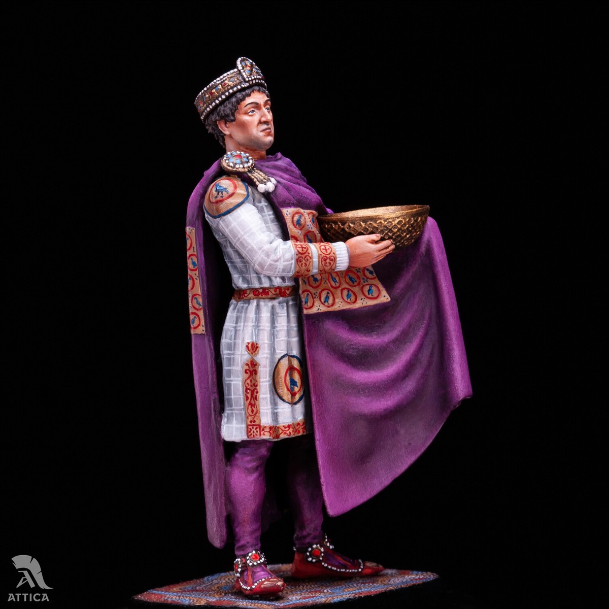 Soldat jouet peint 54 mm guerre française et indienne guerrier ojibwa