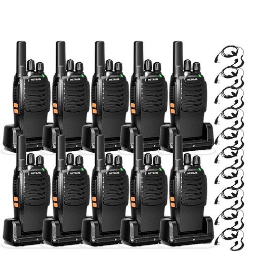 Long Range Walkie Talkie Retevis H777 Two Way Radios 2W for Factory/Store 10Pack - Zdjęcie 2 z 16