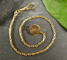 Wunderbare Taschenuhrenkette Knopflochkette Designer FBM Amerikaner Double 