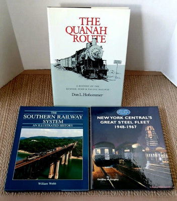 Lot of 3 Railroad Books, Quanah Route, Southern Railway System, NY Central Fleet