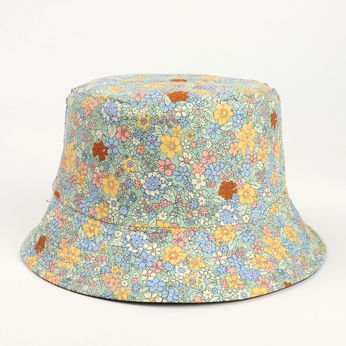 Women Floral Print Floppy Bucket Hat Double-Side Wear Fishing Hiking Sun hat - Bild 7 von 17