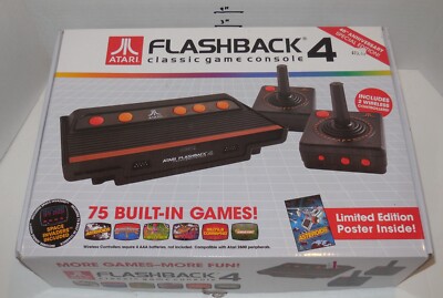 Atari Flashback 4 System Complete with box 75 pre loaded games