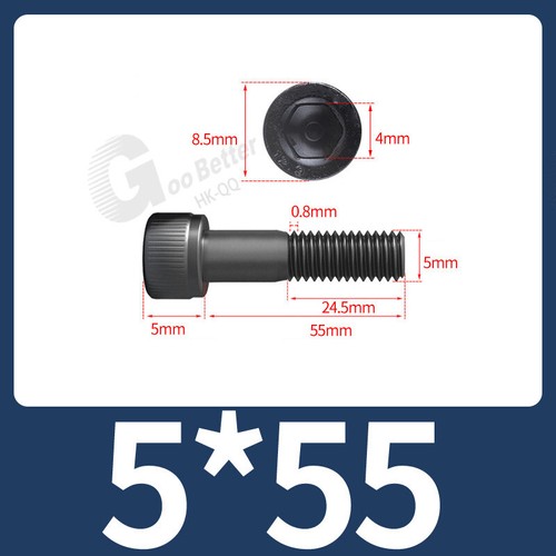 M2 M3 M4 - M12 High Tensile 12.9 Cap Head Allen Bolts Self Colour Socket Screws - Picture 57 of 232