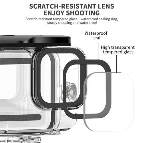 Funda Impermeable para GoPro Hero 8 Negra Protectora Submarina Buceo Carcasa Carcasa - Imagen 6 de 12
