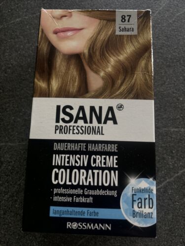 Isana Intensiv Creme Coloration Färbung Haarfarbe 87 Sahara Dunkelblond Neu