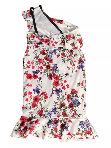 ASOS DESIGN Maternity Ruffle One Shoulder Midi Dress with Grosgrain Straps 14 - Picture 7 of 9