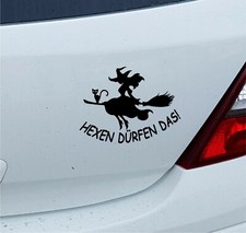 Auto Aufkleber Hexe Katze Hexen dürfen das Autoaufkleber Sticker lustig Spruch