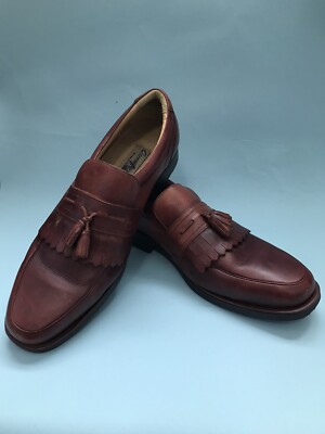 Men s Leather Comfort Zone Loafer W/Tassel Dress Shoes George Forman 13  W Brown