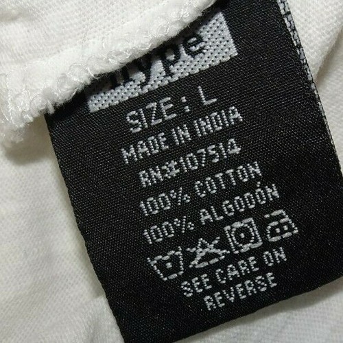 Hype bedrucktes T-Shirt mit Tasche weiche Baumwolle groß weiß top - Bild 6 von 9