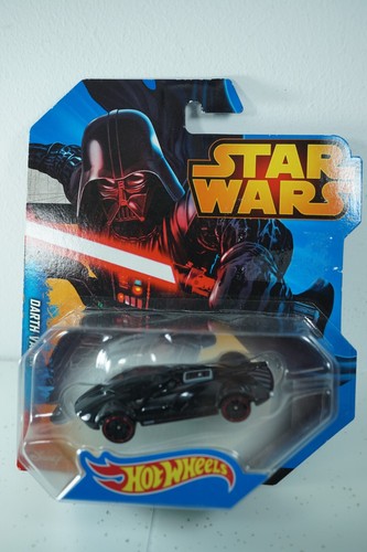 MATTEL HOT WHEELS STAR WARS Character Cars Darth Vader 2014 Blue Card NEW - Picture 2 of 5