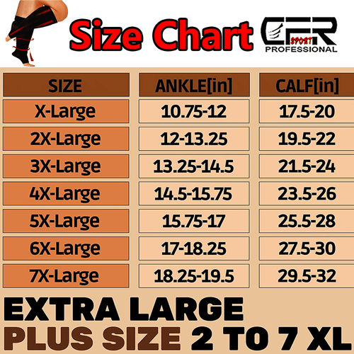 Plus Size Compression Socks Stockings Women Men Wide Calf 20-30mmhg Knee High - Picture 2 of 15