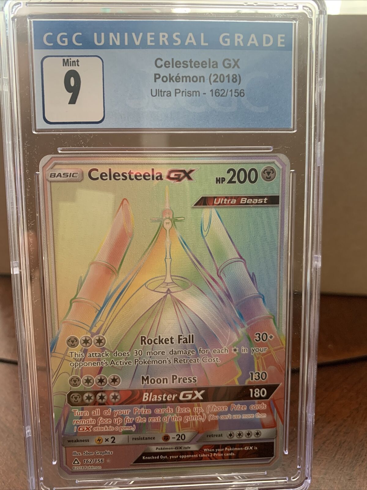 Pokemon GRADED Card - PSA 9: CELESTEELA GX #162 - FULL ART (SUN & MOON:  ULTRA PRISM - SECRET), Hobbies & Toys, Toys & Games on Carousell