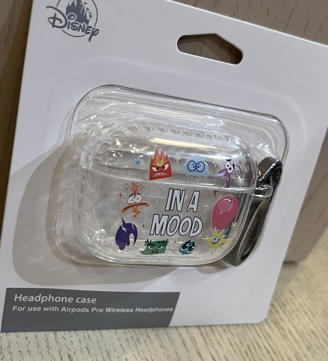 Disney Parks Inside Out “IN A MOOD” Clear Headphone Apple AirPod