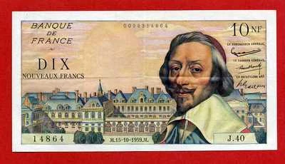 (Ref: J.40) 10 FRANCS RICHELIEU 15/10/1959 SPL- - Photo 1/2