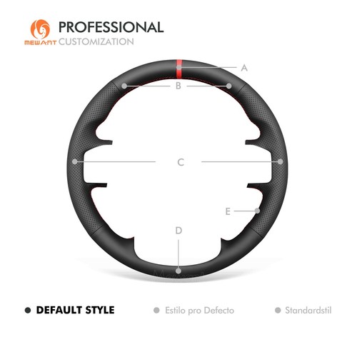 MEWANT DIY Black Genuine Leather Steering Wheel Cover for Ford F150 2015-2021 - Picture 9 of 10