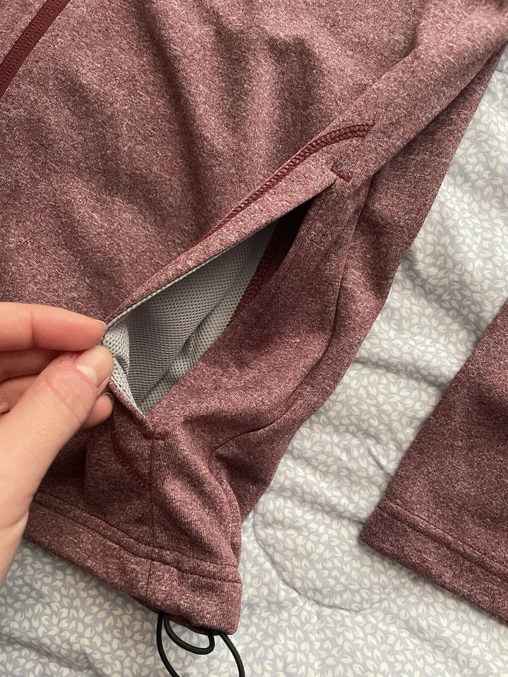 Red Athletic Stretch Sport Zip Jacket Coat Comfort Tech Wicking Devon & Jones S - Image 3 of 4