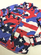 Polo Ralph Lauren USA American Flag Camo Graphic Oxford Shirts L