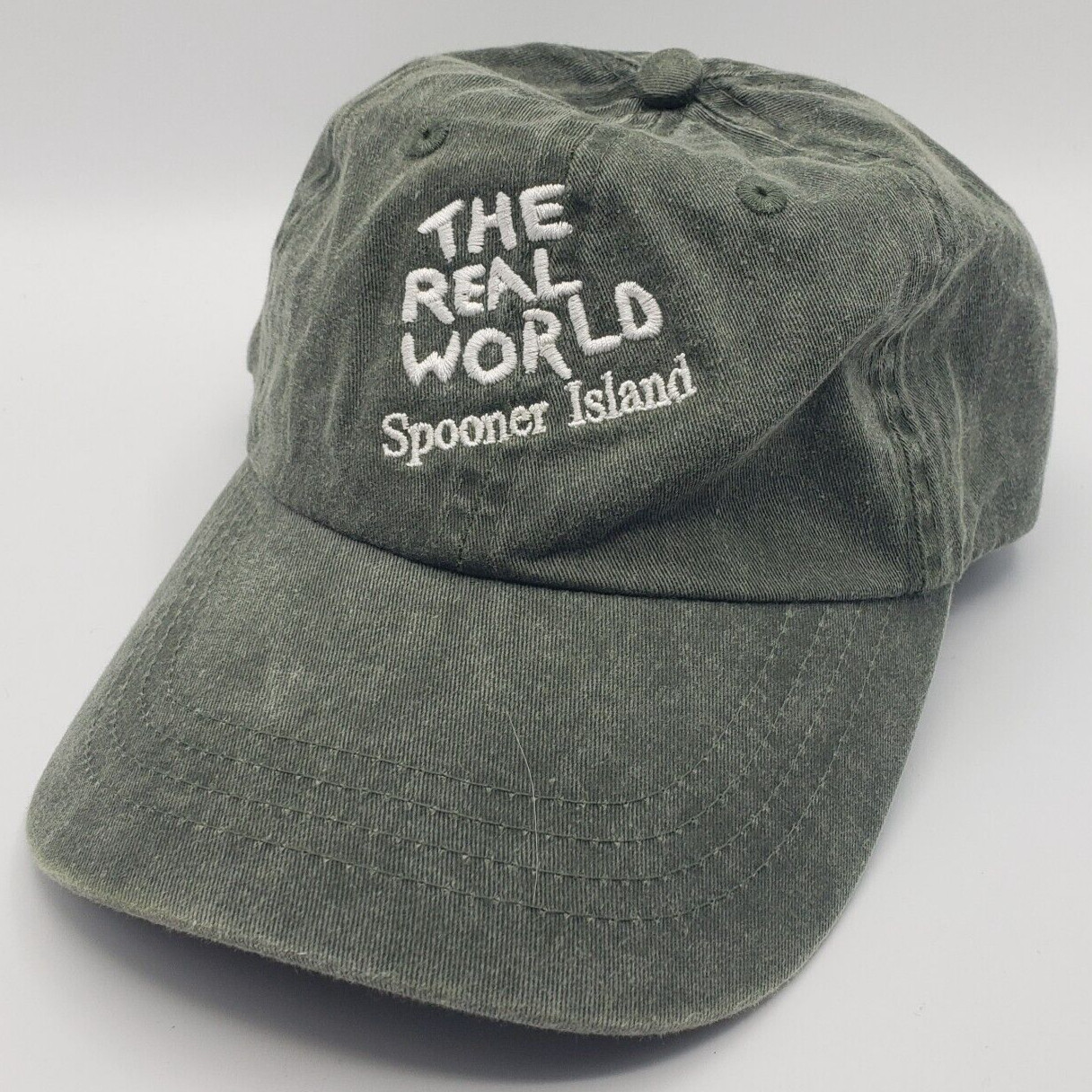 Port & Company Baseball Cap Unisex Onesize Green The Real World Spooner Island