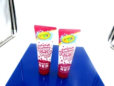 Lot of 2 Crayola Bath Tub Finger Paint Soap Radical Red 3 oz. each Ages 3 up.