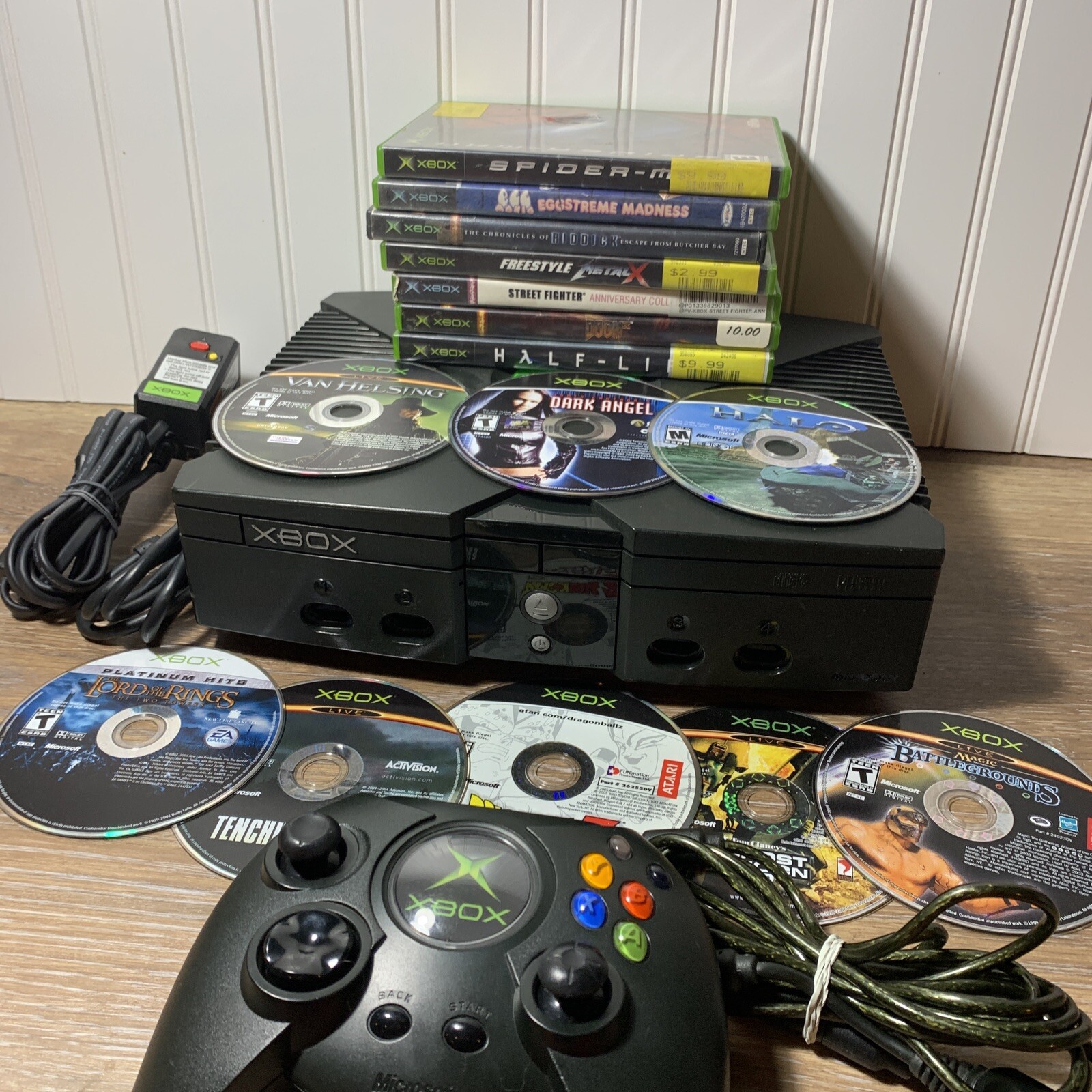 Microsoft Original Xbox Console Bundle W/ OEM Controller And 15 Games