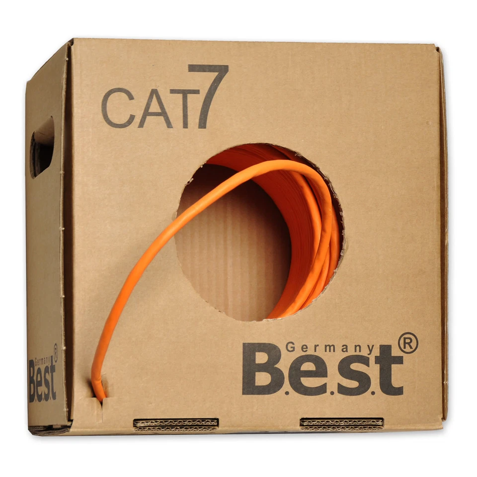 CAT.7 Verlegekabel LAN Netzwerkkabel Kupfer Gigabit 1000MHz AWG25 10–400m - Bild 4 von 4