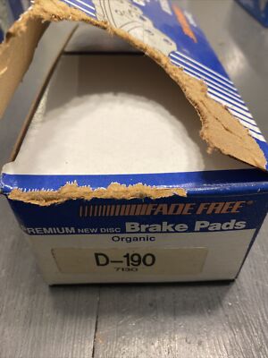 Fade Free D-190 Semi Metallic  Disc  Brake Pads NOS