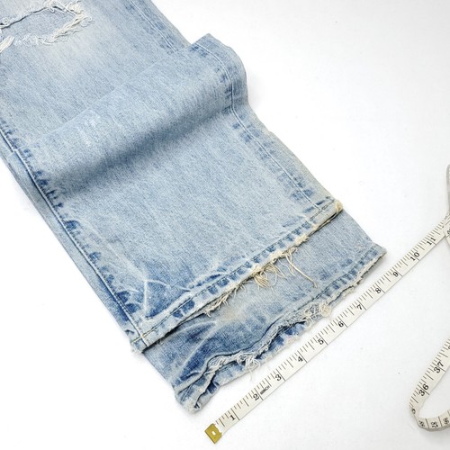 Abercrombie & Fitch Mens 30x32 Distressed Blue Jeans A&F Kilburn Low Rise Boot - Picture 13 of 17