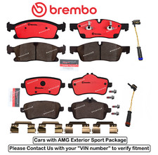 Front & Rear Brake Pad OES Ceramic +Sensor for Mercedes GLE350 ML350 (Ext Sport)