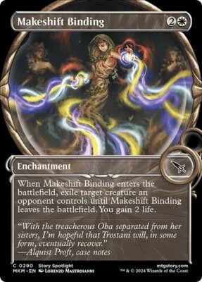 Showcase MAKESHIFT BINDING x4 mtg NM-M Murders at Karlov Manor Common 