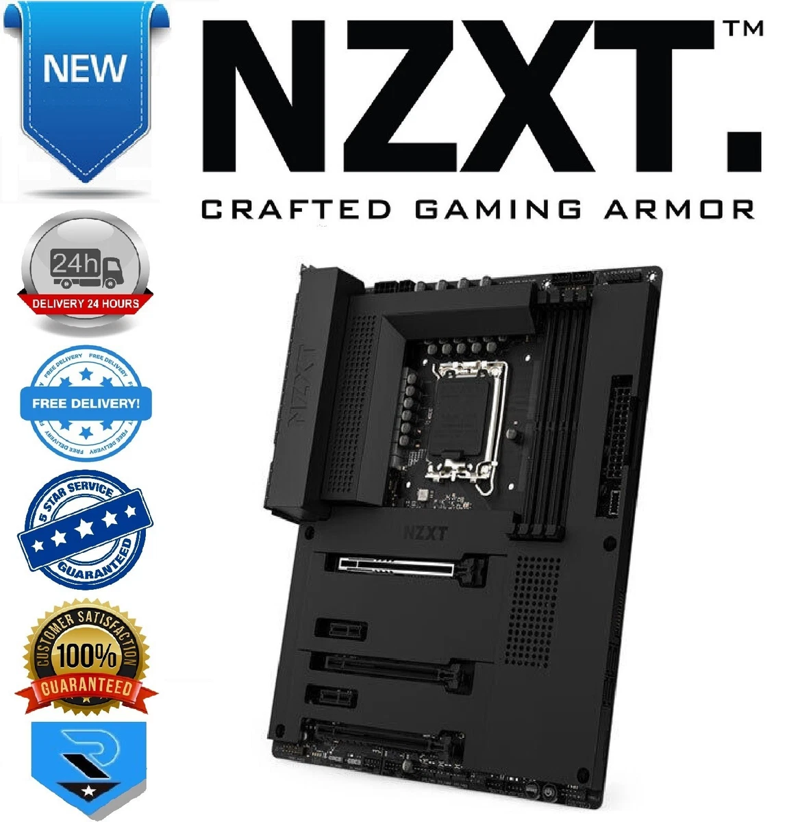 NZXT N7 Z790 Motherboard Black Intel Z790 S 1700 DDR5 SATA3 PCIe 5.0 3x M
