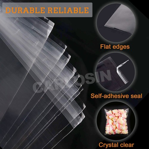 Clear Plastic Candy Packaging Bags Self Adhesive Cookie Biscuit Gift Bags - Picture 4 of 12