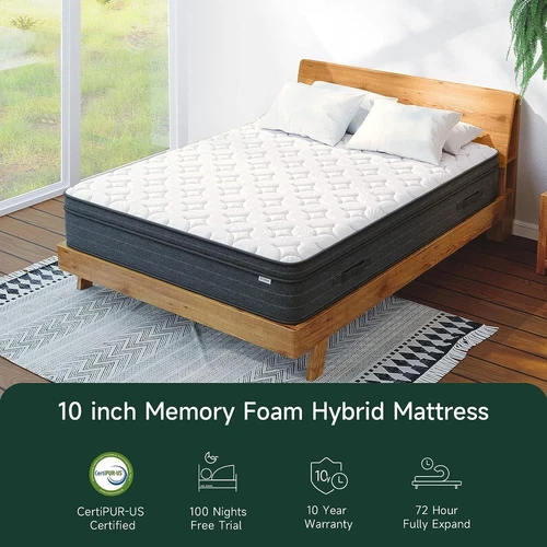 10 INCH LUXURY ORTHOPAEDIC POCKET SPRUNG MATTRESS 3FT 4FT 4FT6 DOUBLE 5FT 6FT - Picture 10 of 63