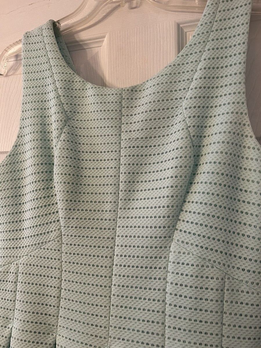 slim fit dress slacks Green Fit And Flare Dress Short Sleeve V-neck main image 0