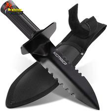 Metal Detector Shovel, Heavy Duty Double Serrated Edge Digger, Metal Detecting