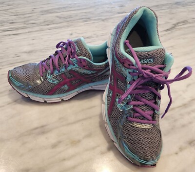 ASICS Cel-Excite 3 Running Shoes Sneakers Grey-Blue-Purple 8.5 D Wide T5C5N